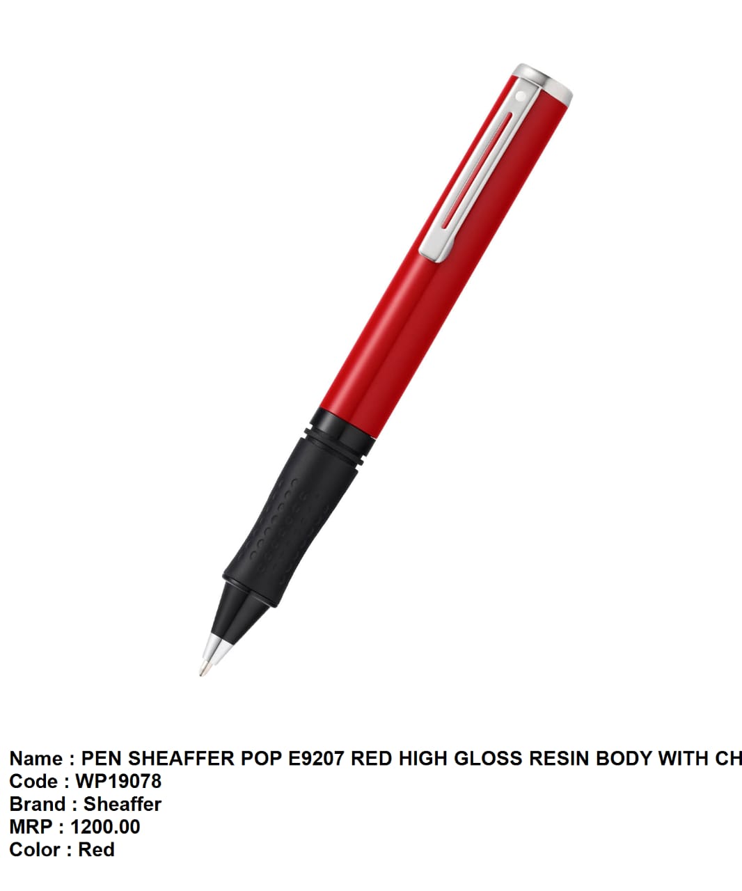 Pen sheaffer pop E9207 red high gloss resign body chrome